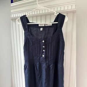 Malvin Hamburg Germany Sleeveless Linen Dress Sz Large 10